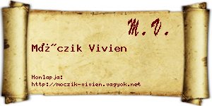 Móczik Vivien névjegykártya